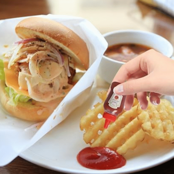 Mini ketchup bottles pair - Image 3