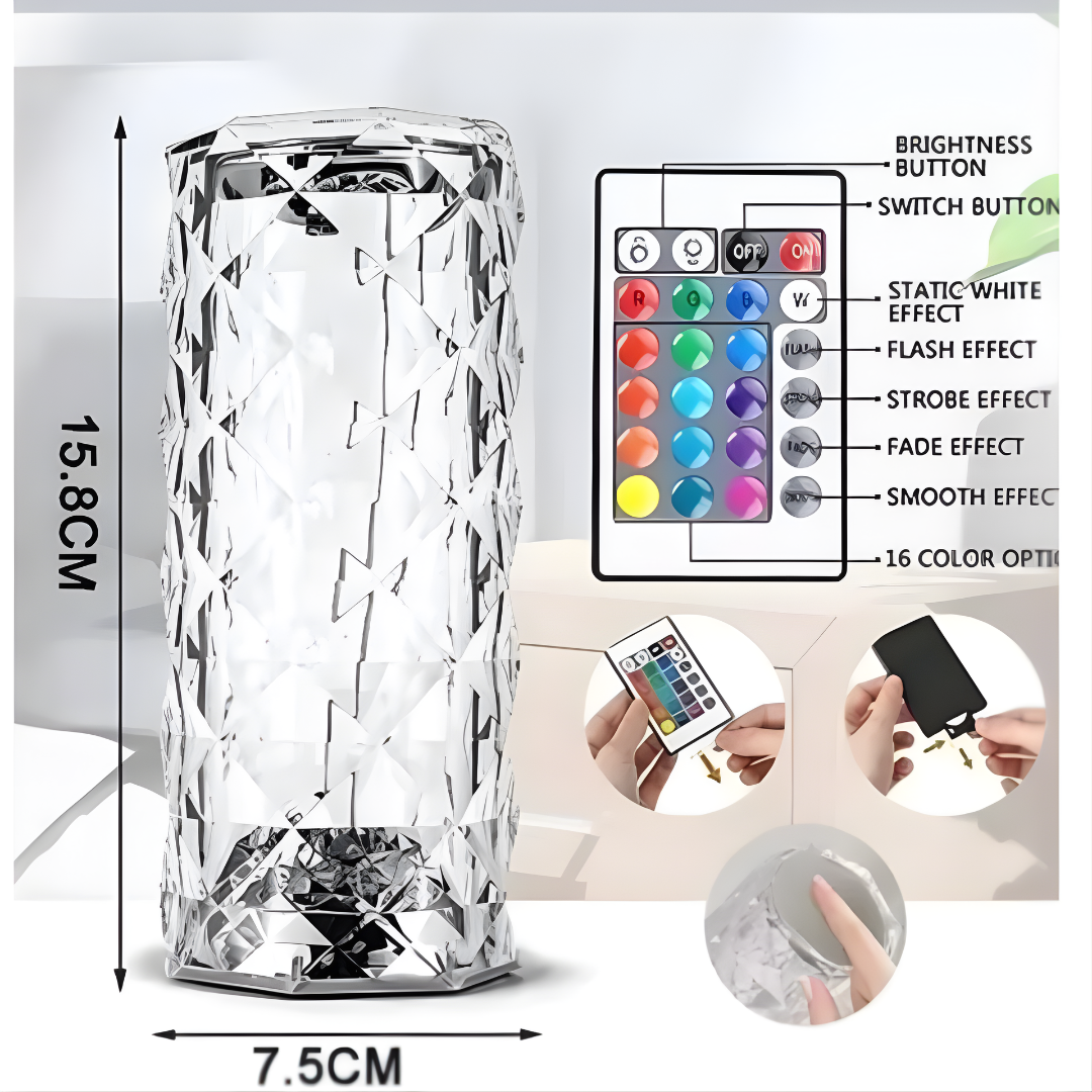 Crystal LED Lamp With Remote Control - Image 4