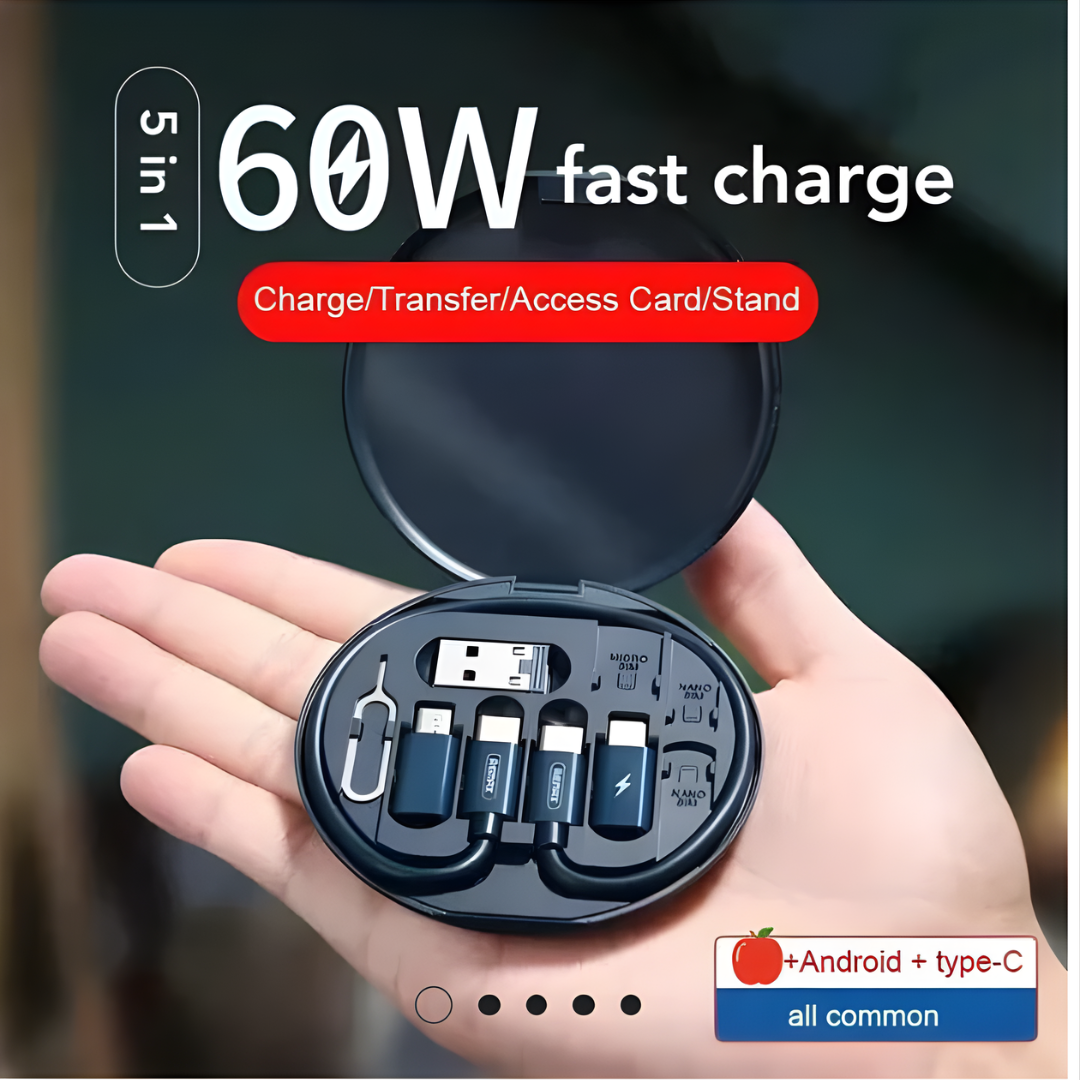 5-in-1 60W Fast Charging Data Cable Set - Image 2