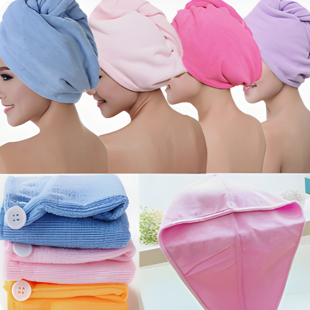 Quick Dry Hair Drying Towel Cap for Women - Image 6