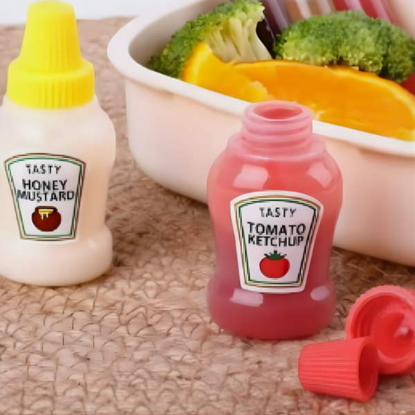 Mini ketchup bottles pair - Image 6