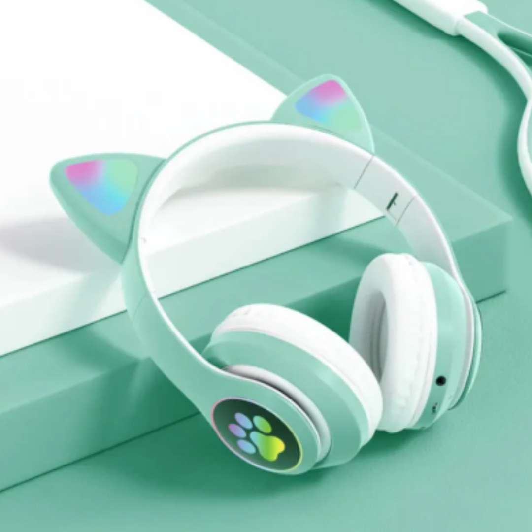 Cat Ear Wireless Bluetooth Headphones with LED Lights - Image 6