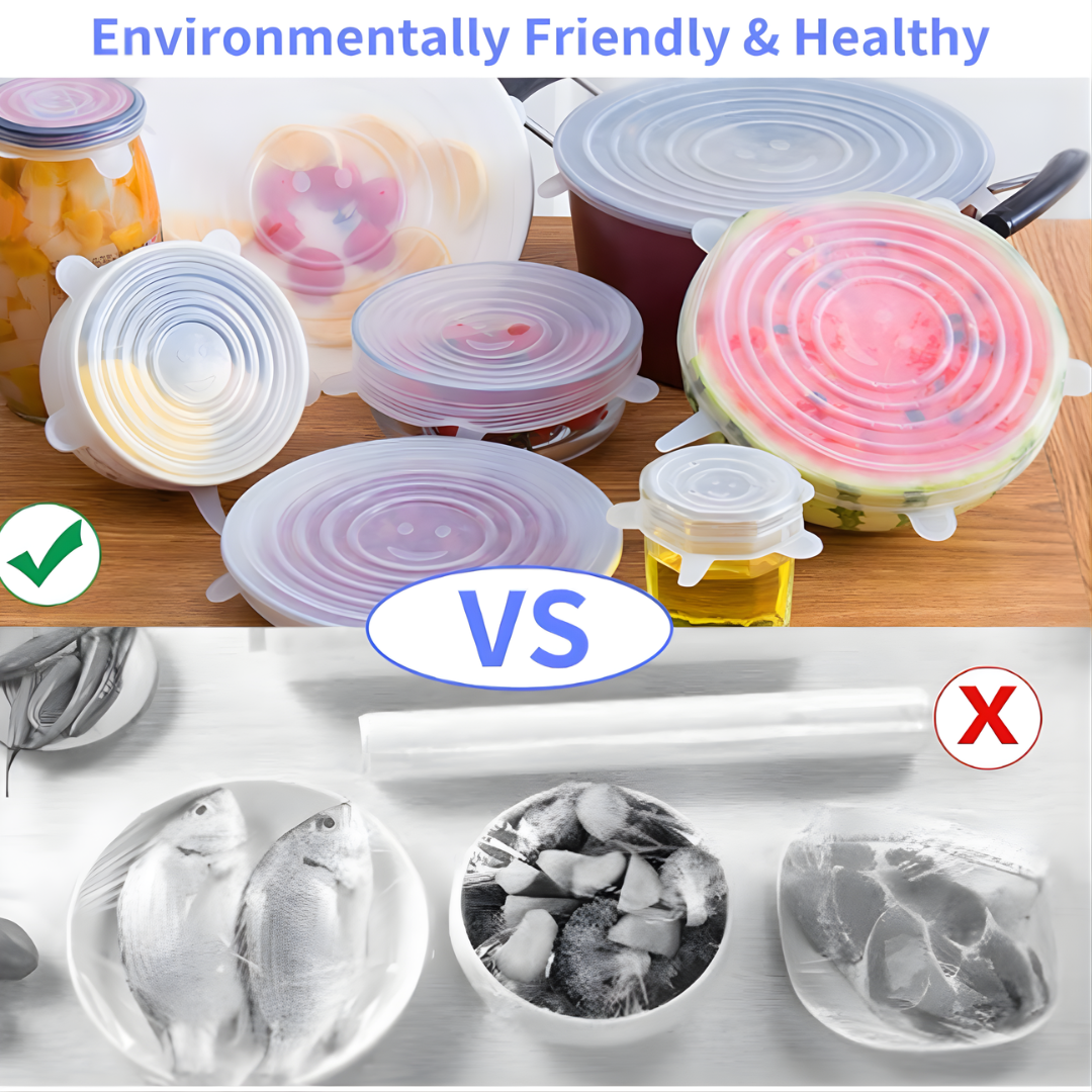 6 PCS Silicone Stretch Lids Food Covers - Image 3