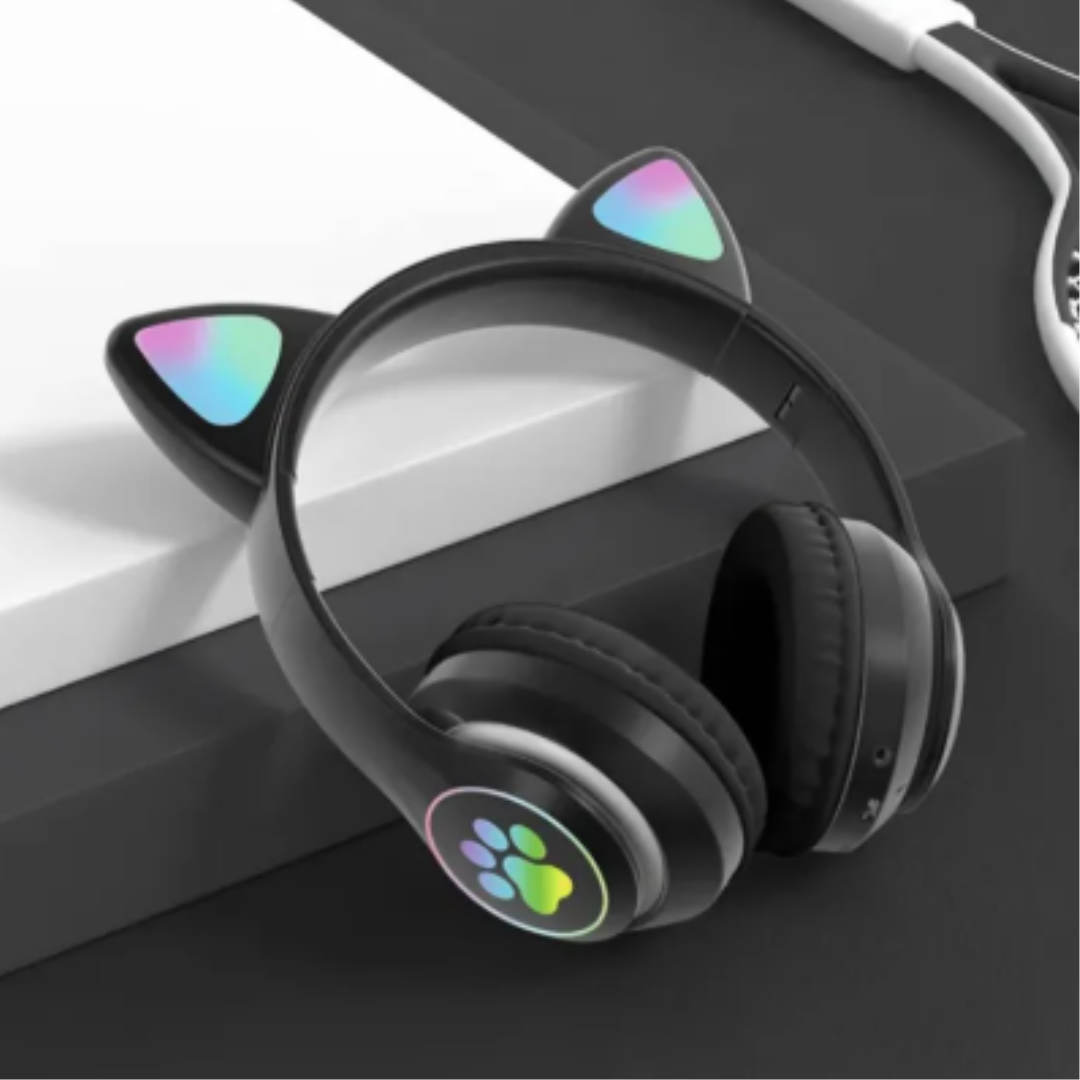 Cat Ear Wireless Bluetooth Headphones with LED Lights - Image 5