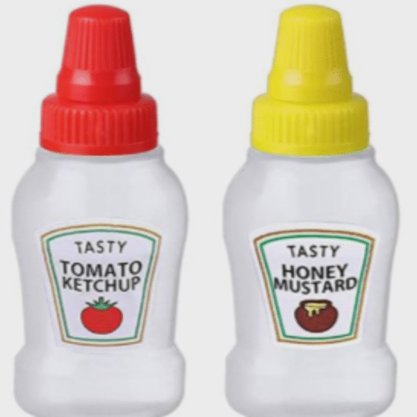 Mini ketchup bottles pair - Image 2
