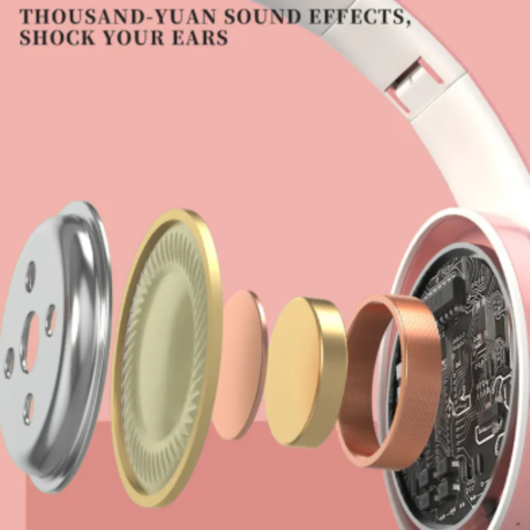 Cat Ear Wireless Bluetooth Headphones with LED Lights - Image 3